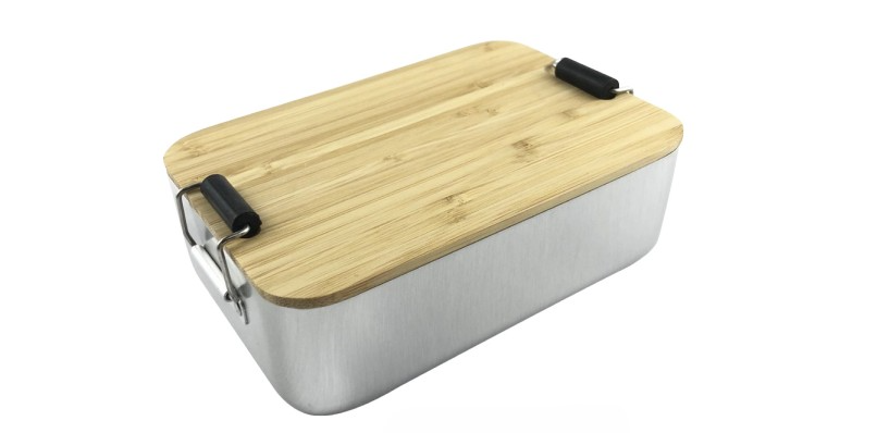 BAMBOO LIDS ALUMINIUM LUNCH BOX