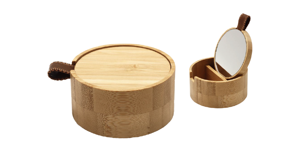 BAMBOO MIRROR STORAGE BOX