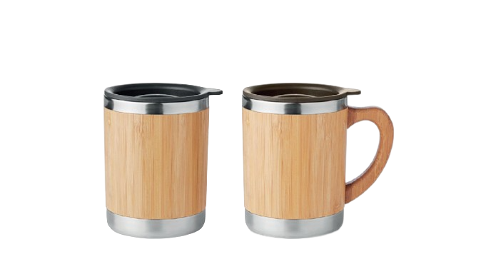 BAMBOO STAINLESS STEEL MUG