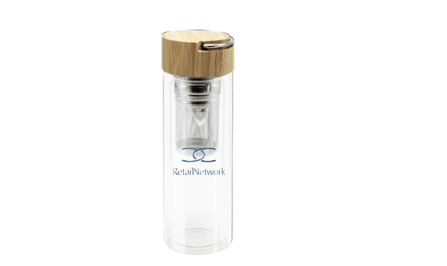 BANBOO LIDS GLASS BOTTLE