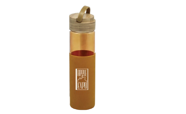 BAMBOO LIDS GLASS BOTTLE