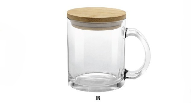 BAMBOO LID GLASS MUG