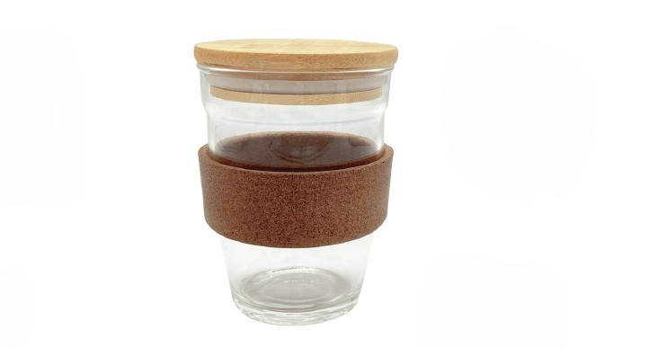 BAMBOO LIDS GLASS MUG